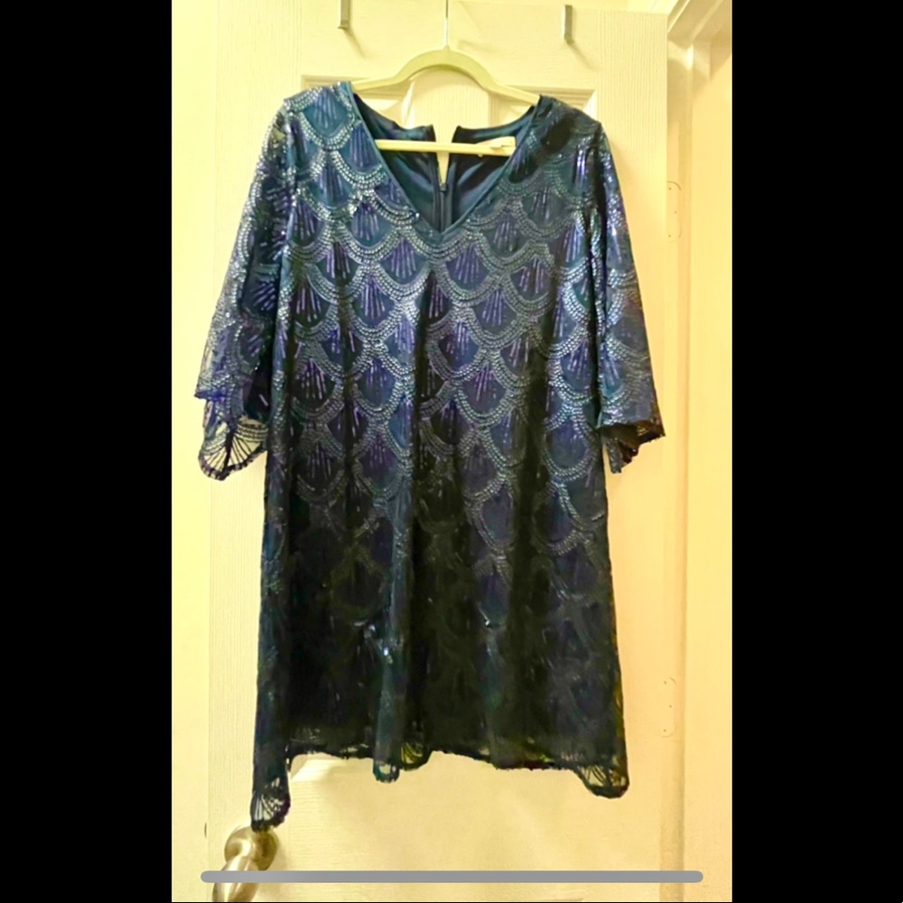 Navy Sequins Mini Dress from ModCloth Size M
